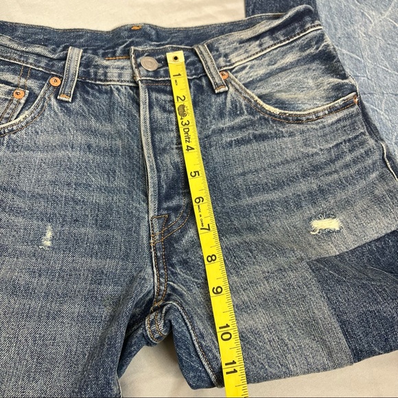 Levi’s 501 Patchwork Ragged Lands Denim Jeans - Picture 7 of 13